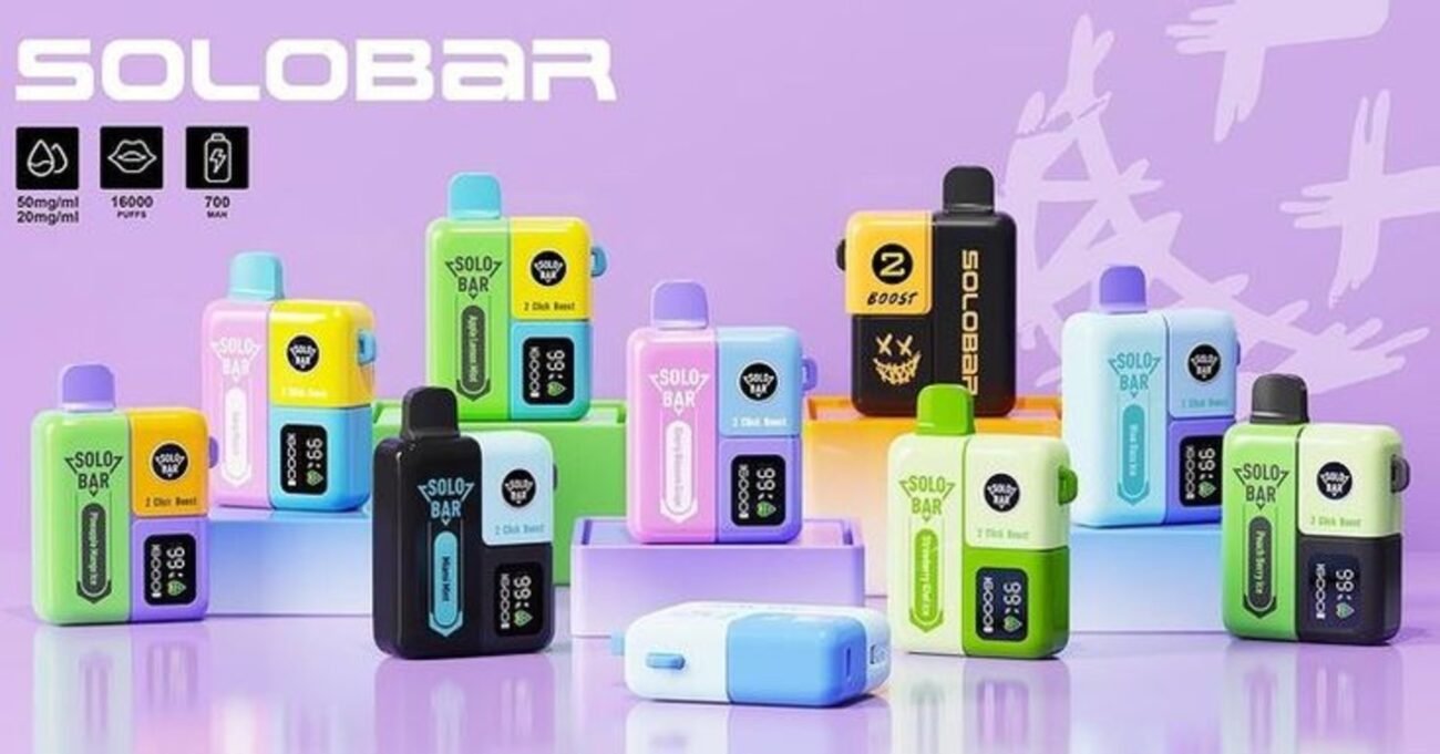 Solobar S16000 vape devices in assorted colours